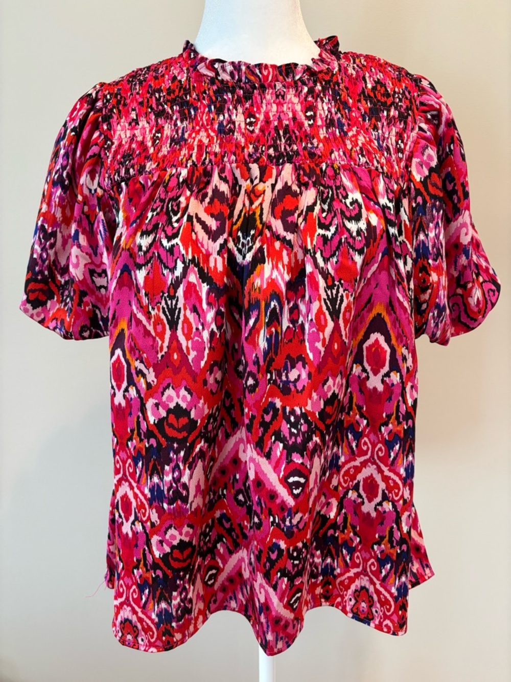 TCEC Short Slv. Top Womens 8 NWOT Red/Orange/Pink/Blue/White/Gold/Black/Burgundy